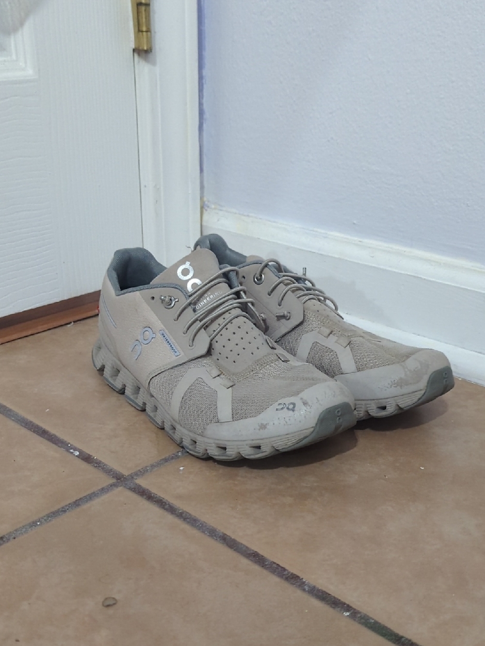 On Running Beige/Taupe Women’s Athletic Running Shoes